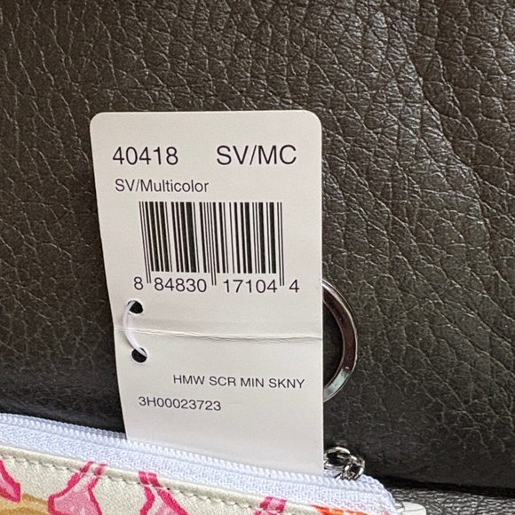 Coach mini zip multi color and white fabric case - Picture 4 of 8